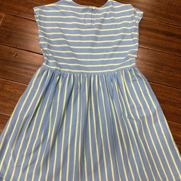 Primary Blue and Butter Yellow Peplum Sundress size 10 - Picture 4 of 4